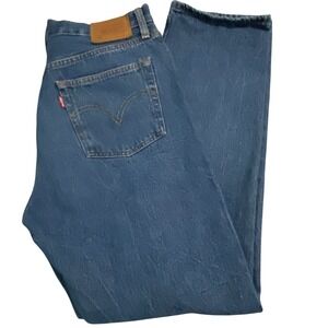 Levis‎ Premium 501 Original Fit Jeans Mens 29x30 Med Wash Blue Button Fly Big E